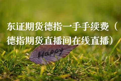 东证期货德指一手手续费（德指期货直播间在线直播）_https://www.fshengfa.com_恒生指数直播室_第1张