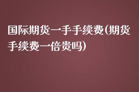 国际期货一手手续费(期货手续费一倍贵吗)_https://www.fshengfa.com_原油期货直播室_第1张