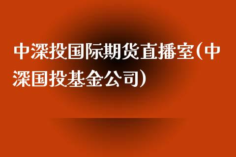 中深投国际期货直播室(中深国投基金公司)_https://www.fshengfa.com_恒生指数直播室_第1张