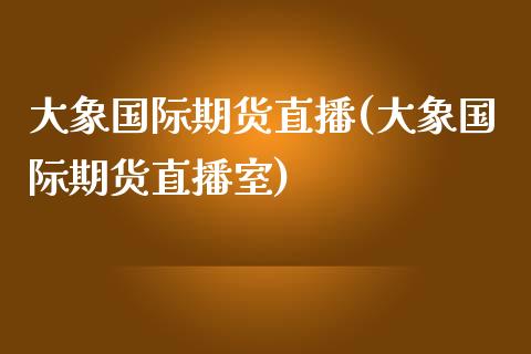 大象国际期货直播(大象国际期货直播室)_https://www.fshengfa.com_外盘期货直播室_第1张