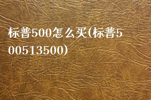 标普500怎么买(标普500513500)_https://www.fshengfa.com_非农直播间_第1张