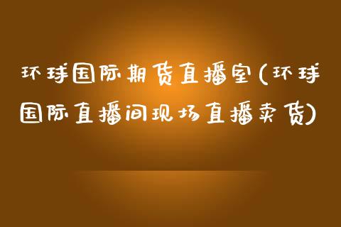 环球国际期货直播室(环球国际直播间现场直播卖货)_https://www.fshengfa.com_非农直播间_第1张