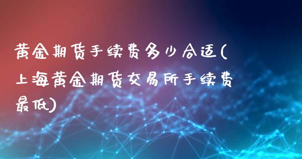 黄金期货手续费多少合适(上海黄金期货交易所手续费最低)_https://www.fshengfa.com_黄金期货直播室_第1张