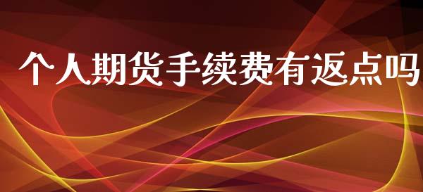 个人期货手续费有返点吗_https://www.fshengfa.com_黄金期货直播室_第1张