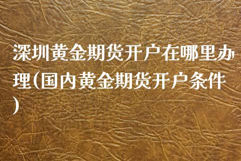 深圳黄金期货开户在哪里办理(国内黄金期货开户条件)_https://www.fshengfa.com_恒生指数直播室_第1张