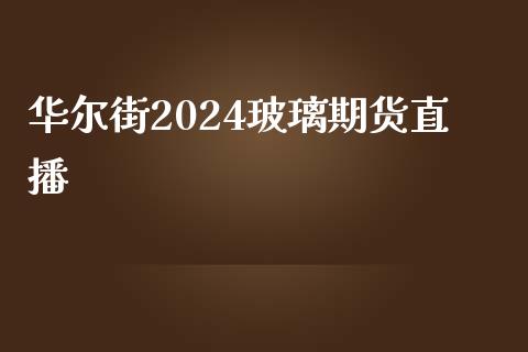 华尔街2024玻璃期货直播_https://www.fshengfa.com_非农直播间_第1张