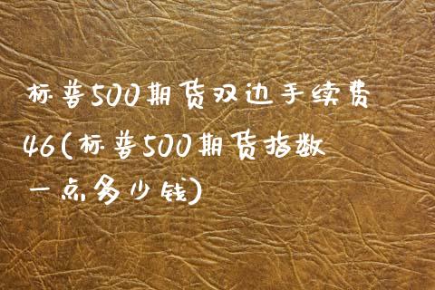 标普500期货双边手续费46(标普500期货指数一点多少钱)_https://www.fshengfa.com_外盘期货直播室_第1张