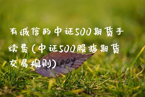 有诚信的中证500期货手续费(中证500股指期货交易规则)_https://www.fshengfa.com_非农直播间_第1张