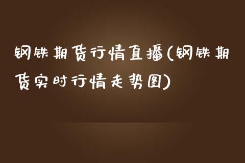 钢铁期货行情直播(钢铁期货实时行情走势图)_https://www.fshengfa.com_期货直播室_第1张